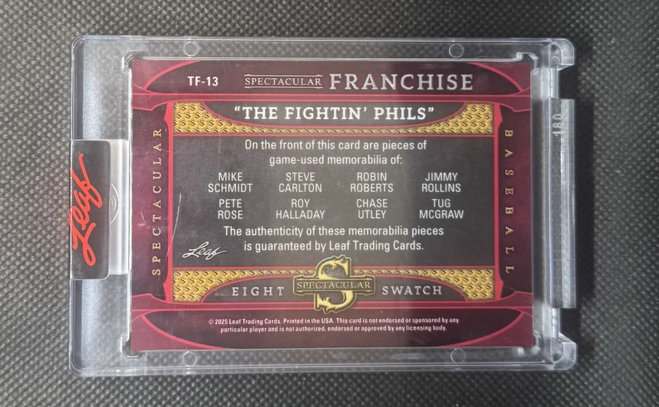 2025 Leaf Spectacular ФИЛЛИС ПИТ РОЗА МАЙК ШМИДТ РОЙ ХАЛЛАДЕЙ Игра Б/у /25 - Изображение 2 из 2