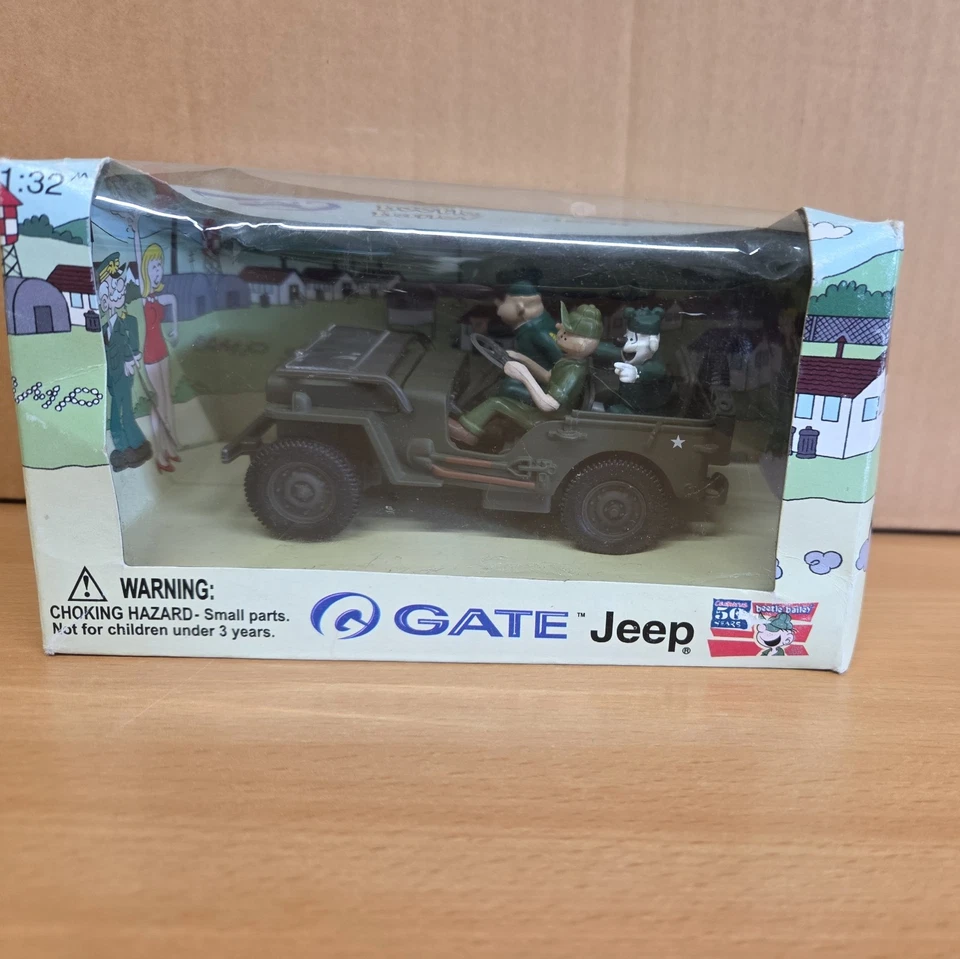 Jeep Willys Gate Beetle Bailey en 1941 con camión modelo Sarge y Otto escala 1:32 Foto 3 de 4