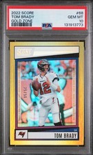 2022 Panini Score Tom Brady Gold Zone #68 PSA 10 Pop 3