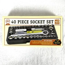 Joe's Garage 40 Piece Socket Set #JG401 w/Case, Chrome Plated, Carbon Steel