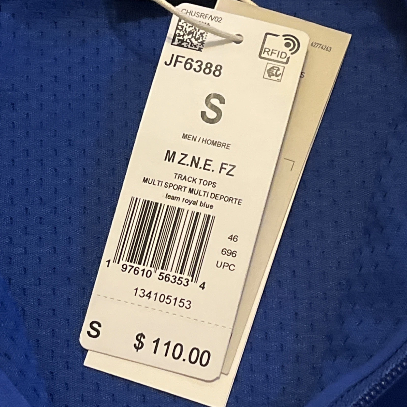 Adidas Track Jacket Men's S Full-Zip Hooded Team Blue JF6388 NWT $110 - product detail image 10