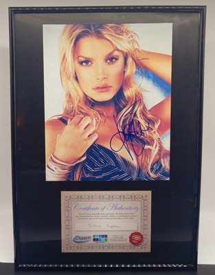 Original zertifiziertes JESSICA SIMPSON handsigniertes Autogramm gerahmt groß 17''x12'' COA