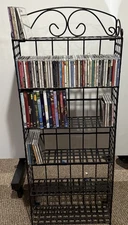 Heavy Duty Metal CD DVD GAME Tower /wall Rack 47” Storage Rack Holds += 264cds