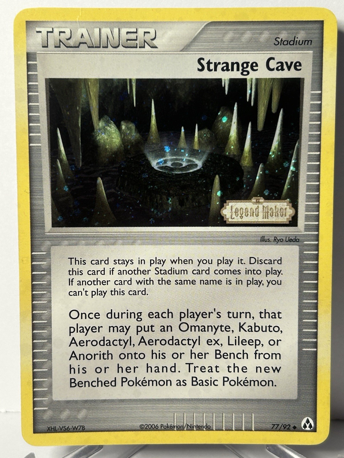 Pokemon Strange Cave 77/92 Reverse Holo Ex Legend Maker Stamped LP-MP Swirl