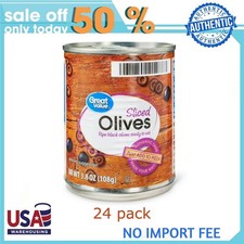  24 pack Great Value Sliced Olives, 3.8 oz