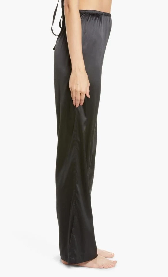 SKIMS Shine Satin Lounge Pants in Onyx at Nordstrom, Size 3 X - Image 2 of 4