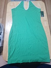 New Women's Size Large Halter Mini Dress, Green By Wild Fable