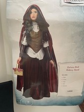 Little Red Riding Hood Costume Size L with 2 Wigs and Tote Bag