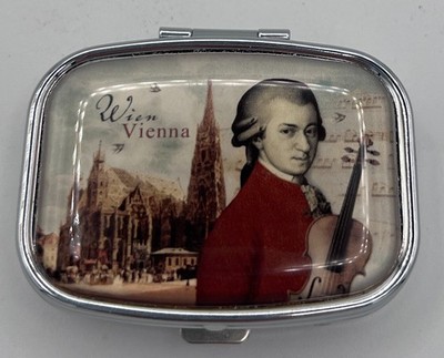 Fridolin 18217 Vienna Mozart & Stephansdom Metal Pill Box 5 x 3.5 x 1.8 cm