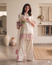 Designer Farshi Salwar Suit Set Embroidered Silk Kurta Dupatta Party Wear