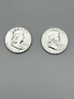 1961 1962 Franklin Half Dollar Proof Silver 2 Coin Lot Nice Eye Appeal #1116