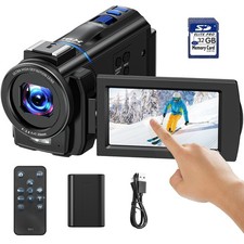 Video Camera 4K 42MP Digital Camcorder 16XZoom 32GB Vlogging Camera Night Vision