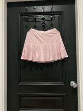 Womens Pink Pleated Tennis Skirt High Waisted Activewear Golf Skort  