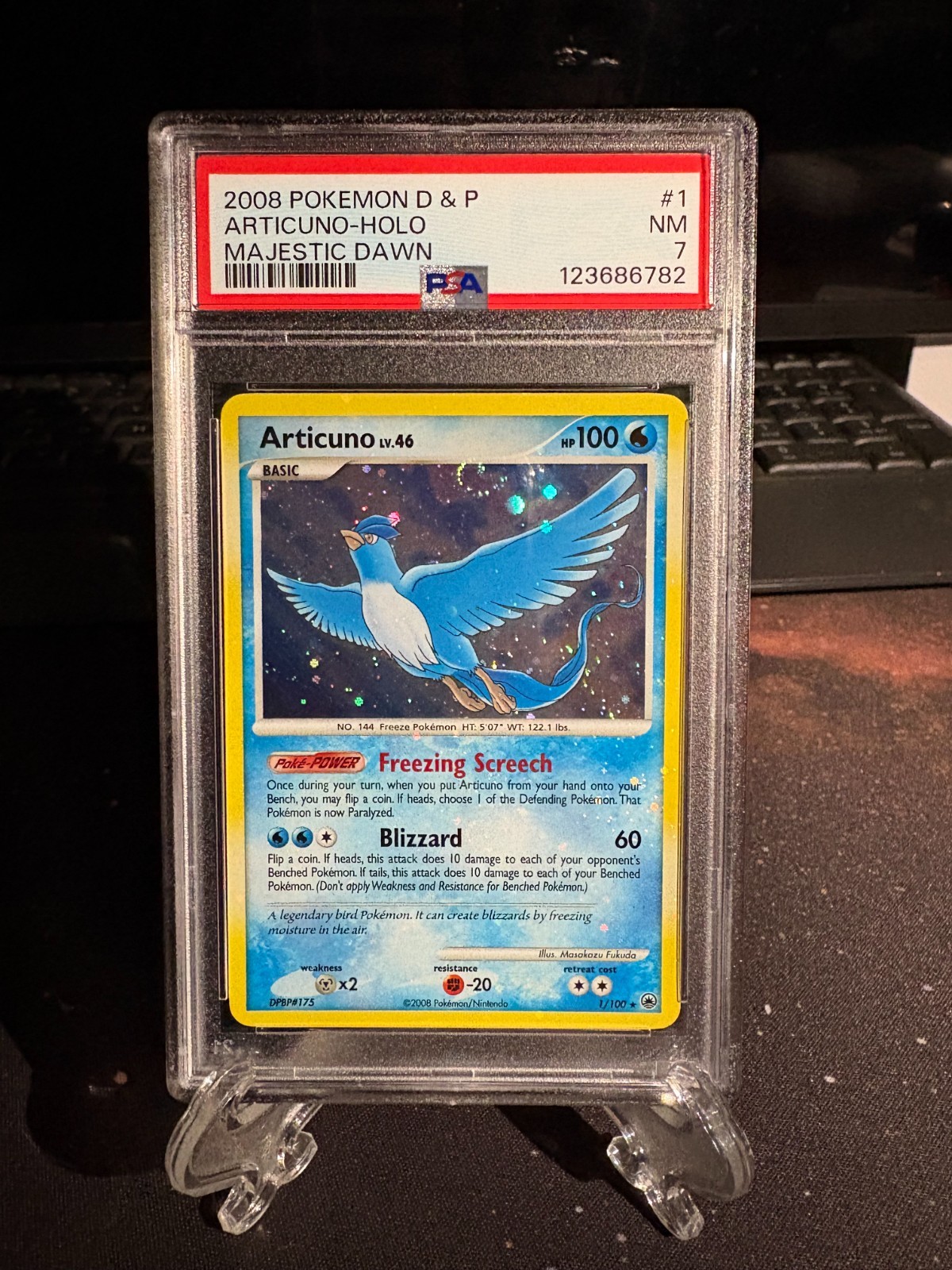 PSA 7 2008 Pokemon D & P Articuno -Holo Majestic Dawn #1