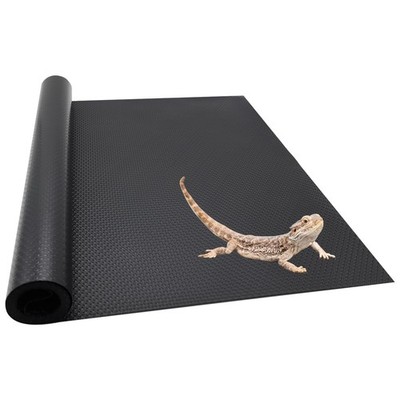 Uigidori Reptile Carpet Bedding, 17.7 x 78.7 Inches Cuttable Black 