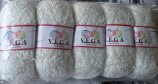 Vega Fashion Boucle White knitting wool  Total Weight 545g B1 As Pictured