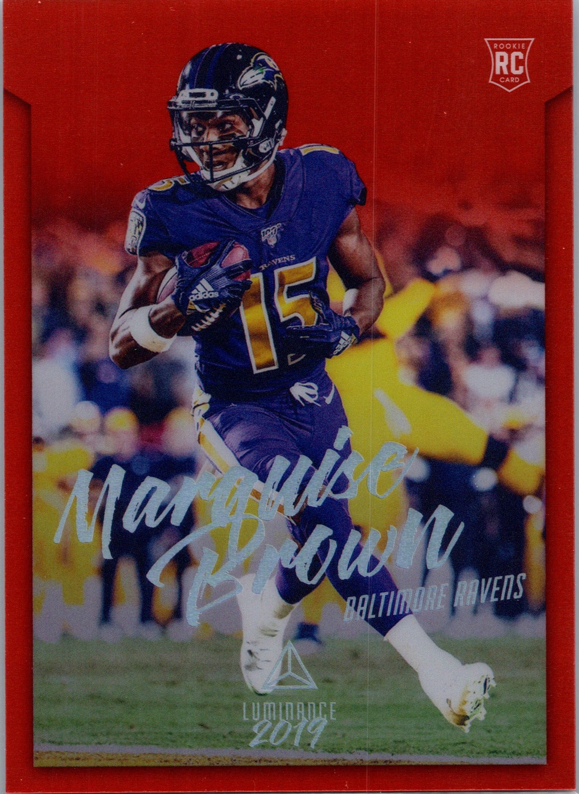 2019 Panini Chronicles #209 Marquise Brown Luminance Update Rookies Orange #/25