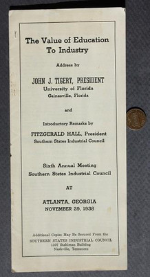 1938 Atlanta Georgia Southern States Industrial Council leaflet Gainesville Fl -