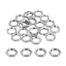 M8x0.75x2mm Steel Hex Nuts, 40Pcs Metal Screw Nuts Fasteners, 10mm Width