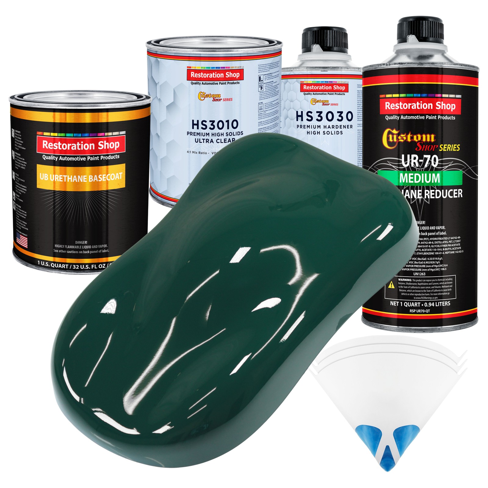 Woodland Green Premium Urethane Basecoat Clearcoat Auto Paint Kit