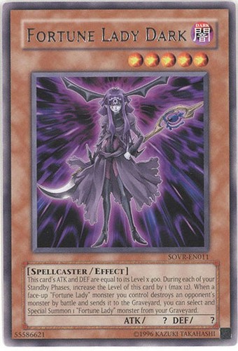 Yu-Gi-Oh Karte - SOVR-DE011 - GLÜCKSDAME DUNKEL (selten) - NM