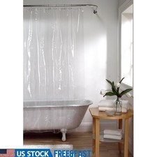 Heavyweight Shower Liner Waterproof Mildew Resistant Vinyl Grommets Reinforced