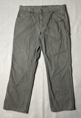 C.E. Schmidt Pant Mens 36x32 Grey Cotton Carpenter Straight Utility Workwear