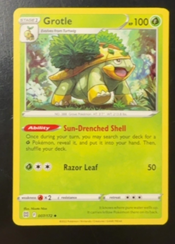 Grotle Uncommon Sword & Shield Brilliant Stars 7/172
