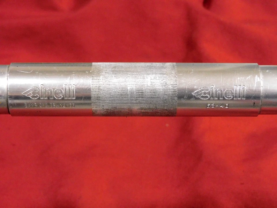 Винтажная модель Cinelli 63 Campione del Mondo 40 см x 26,4 мм Серебряный дорожный руль - Изображение 2 из 4