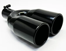 Exhaust Tip 2.25  Inlet 3.50  Outlet 12.00  long WDR35012-225-BOSS-GBK-SS Rolled