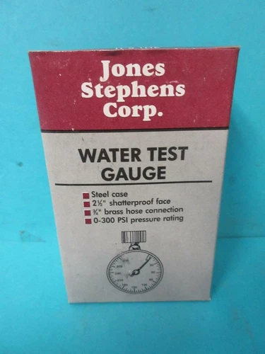 LOT OF 2 NEW JONES J66-300 WATER TEST GUAGE 0-300 PSI 2-1/2 FACE 3/4 CONNECTION - Picture 3 of 12