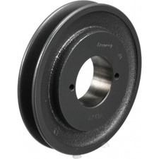 Browning AK49H 4.75  OD Cast Iron Single Groove Split Taper V-Belt Pulley Sheave