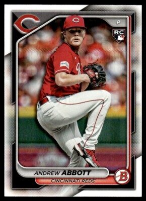 Andrew Abbott 2024 Bowman : Rookie RC Card #70 Cincinnati Reds