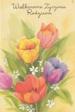1 ONE POLISH EASTER Greeting CARD Parents Wielkanocne Zyezeni a Rodzicom