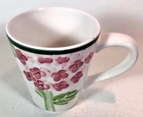 Hortensie Garten Kaffeebecher Tasse Keramik Floral 14 Unzen handbemalt Blumen Tee - Bild 7 von 11