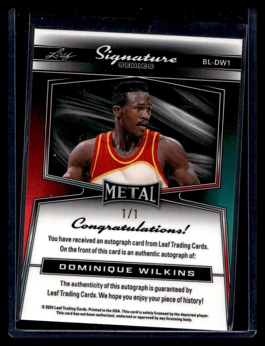 2024 Leaf Signature Series Dominique Wilkins Auto Blue