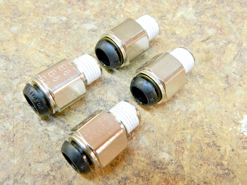 4 pcs PUSH TO CONNECT AIR FITTINGS 10 MM Tube to G-1/4 Pipe
