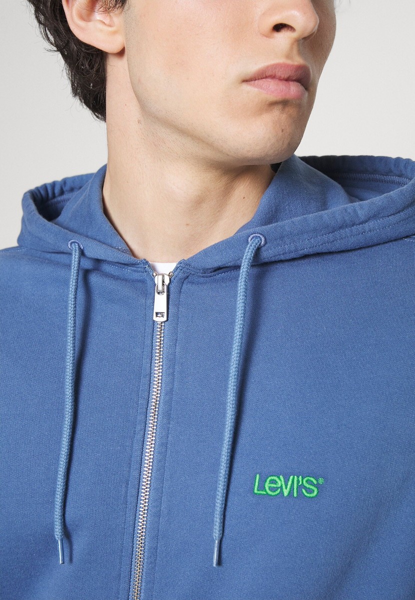 Levi's Seasonal Zip Up Hoodie Sunset Blue Size Large Relaxed Levi's Seasonal Zip Up Hoodie Sunset Blue Size Large Relaxed