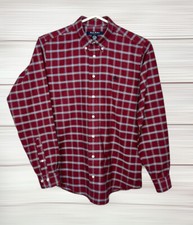 Boy  s Brooks Brothers Button Down Shirt Fleece Plaid Cotton Long Sleeve L NWOT