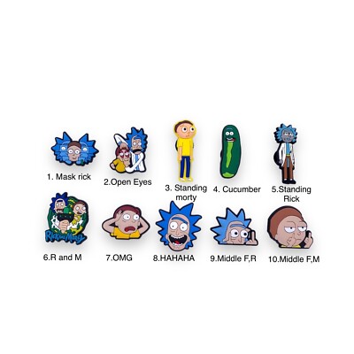 Rick and Morty shoe charms Set, Shoe Clips , Shoe Charms , Shoe Decoration