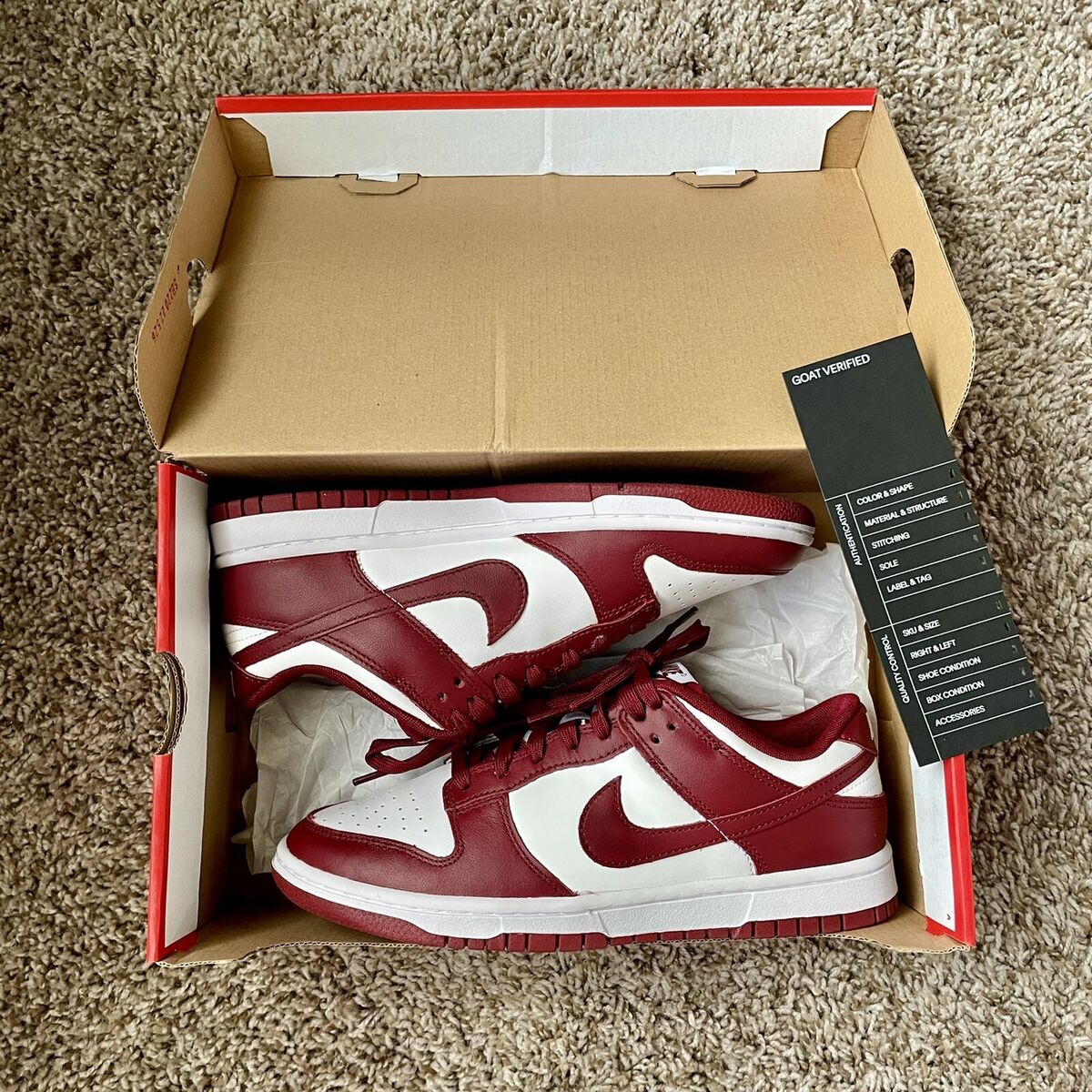 Size 8 - Nike Dunk Low Retro Team Red 2022 (verified by GOAT Size 8 - Nike Dunk Low Retro Team Red 2022 (verified by GOAT