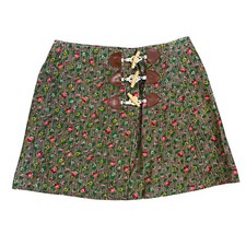Vintage Xtrovert Floral Corduroy Wrap Skirt Cottagecore Size Us 13 Boho