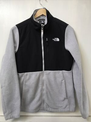 The North Face Jacket Full Zip Fleece Polartec Gray & Black