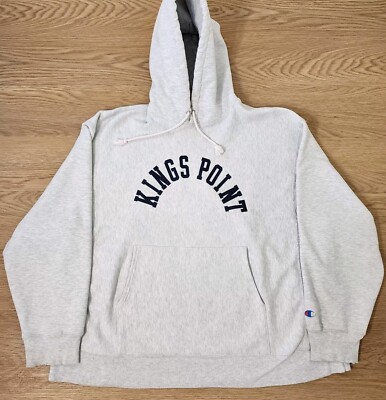 VTG Champion Reverse Weave KINGS POINT Sweatshirt Hoodie USMMA 