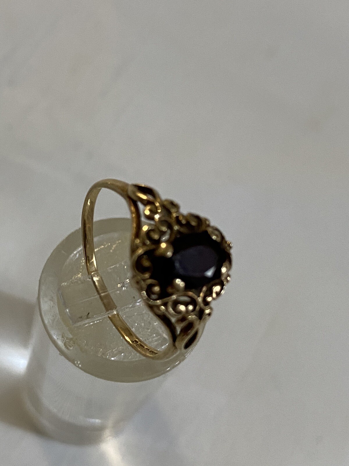 Vintage 1940s 9ct Solid Gold Ruby Ring - image 4