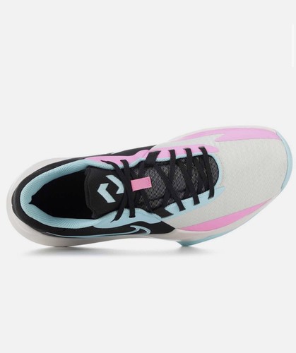 Nike PRECISION 6 Mens Black White Pink Athletic Basketball Sneakers Shoes - Picture 4 of 7