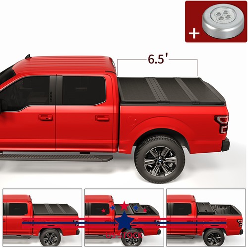 Hard TriFold Tonneau Cover Truck Bed Cover For 20192022 Ford Ranger