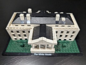 LEGO Architecture 21006 White House 2020 Near Complete Set with Base & Nameplate