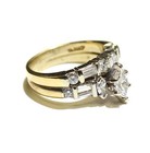 GIA certified 14k multi gold 1.50ct marquise diamond engagement wedding ring — photo 3