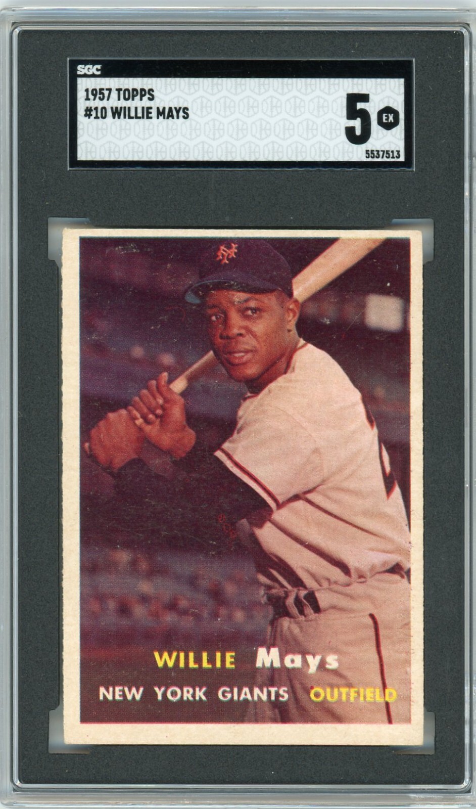 1957 Topps Willie Mays #10 SGC 5 HOF